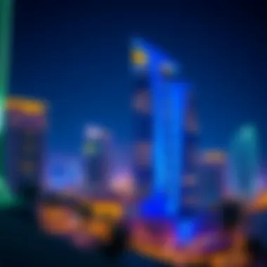 Vibrant Night View of Al Gurg 212 Night view of Al Gurg 212 Building with vibrant city lights