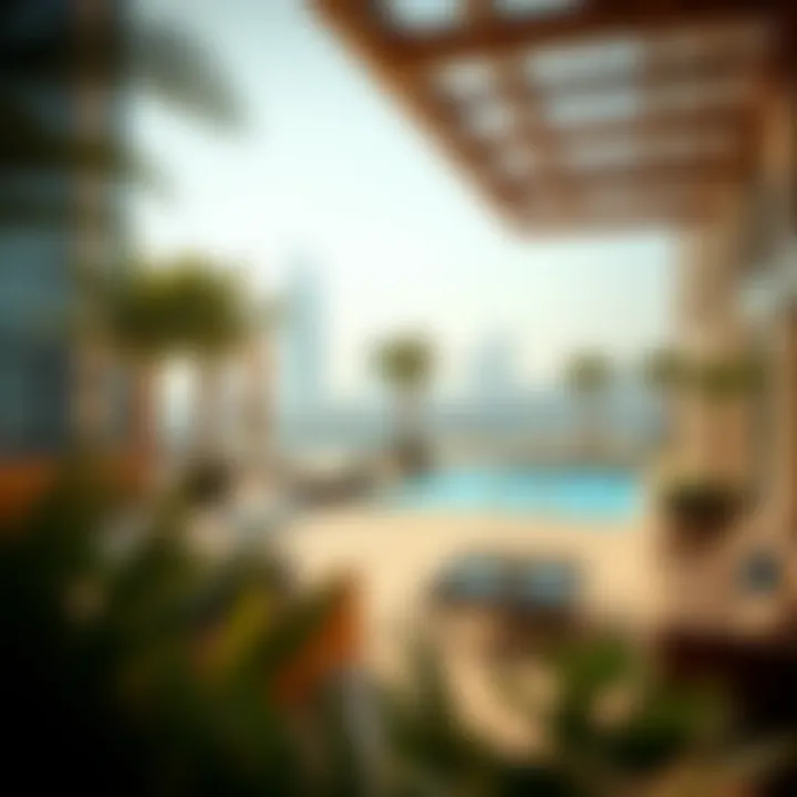 Amenities at Al Hawai Residence Luxurious amenities at Al Hawai Residence, including the swimming pool and lounge areas.
