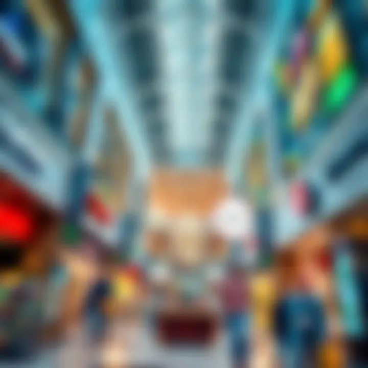 Diverse Retail Offerings at Al Hudaiba Mall Vibrant shopping scene inside Al Hudaiba Mall with diverse retail options.