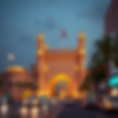 Stunning architectural view of Al Khail Gate