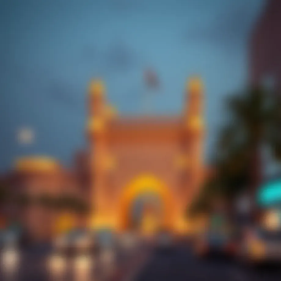 Stunning architectural view of Al Khail Gate