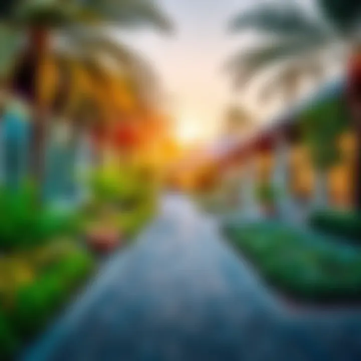 A serene outdoor area that integrates nature with the health center