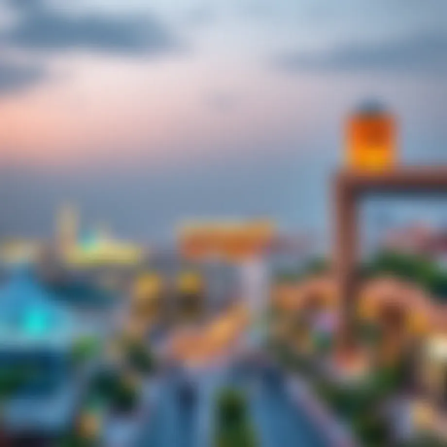 Stunning view of Al Khawaneej Walk with vibrant surroundings