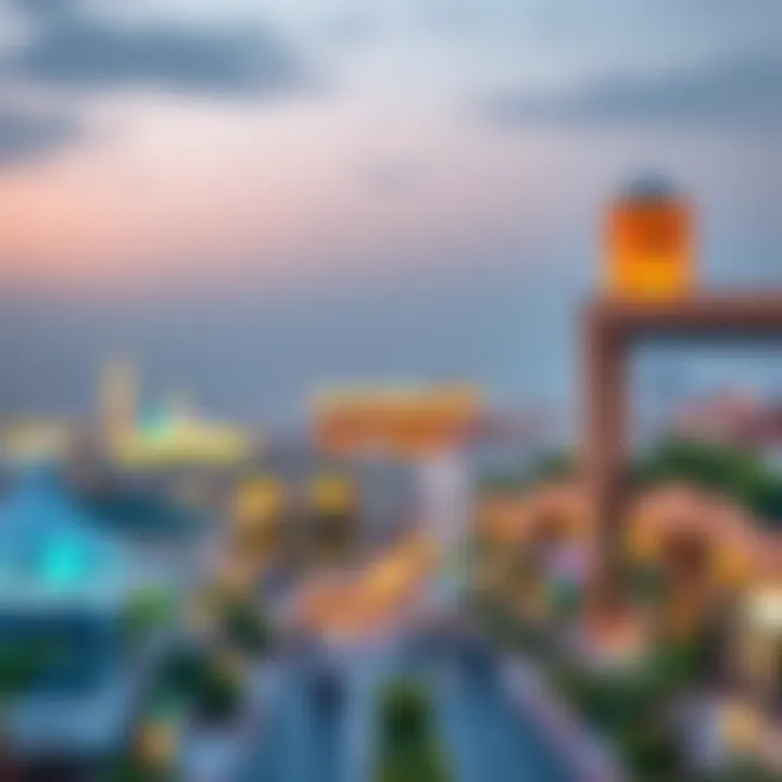 Breathtaking Landscape of Al Khawaneej Walk Stunning view of Al Khawaneej Walk with vibrant surroundings