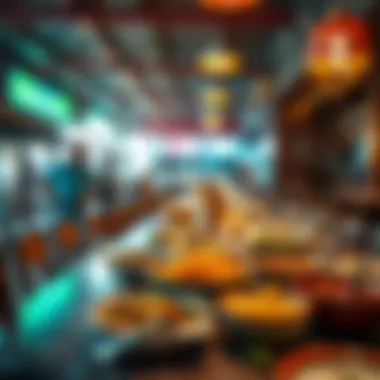 Shared Moments at Al Marsa Cafeteria A table set with various dishes, illustrating the communal dining experience at Al Marsa Cafeteria