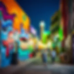 Vibrant street art in Al Quoz 2