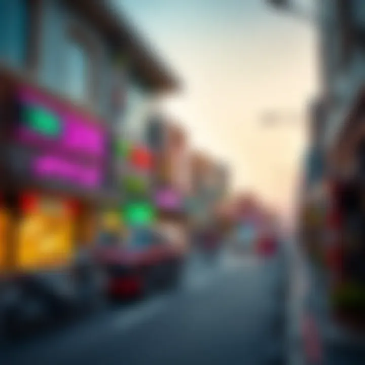 Commercial Area in Al Qusais Modern commercial area bustling with activity in Al Qusais