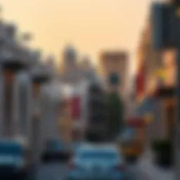 Vibrant street view of Al Qusais showcasing local architecture