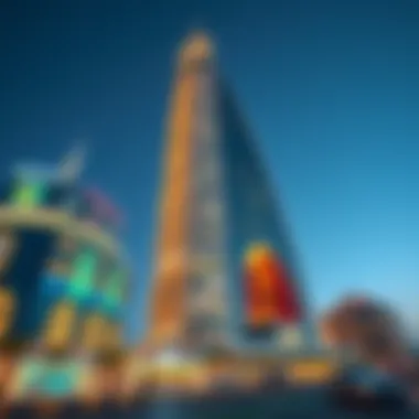 Architectural details of Al Safa Tower highlighting modern design