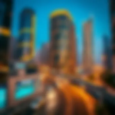 Architectural Highlights of Sheikh Zayed Road Architectural details of modern buildings along Sheikh Zayed Road