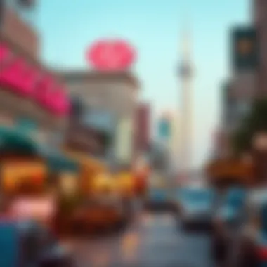 Vibrant Street Life in Al Wasl A vibrant street scene highlighting local cafes and shops