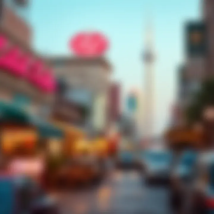 Vibrant Street Life in Al Wasl A vibrant street scene highlighting local cafes and shops