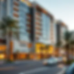 Stunning facade of Amara Residence showcasing modern architecture