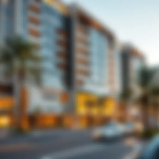 Stunning facade of Amara Residence showcasing modern architecture