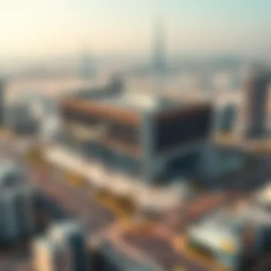 Aerial view of Amazon's Dubai office showcasing its modern architecture