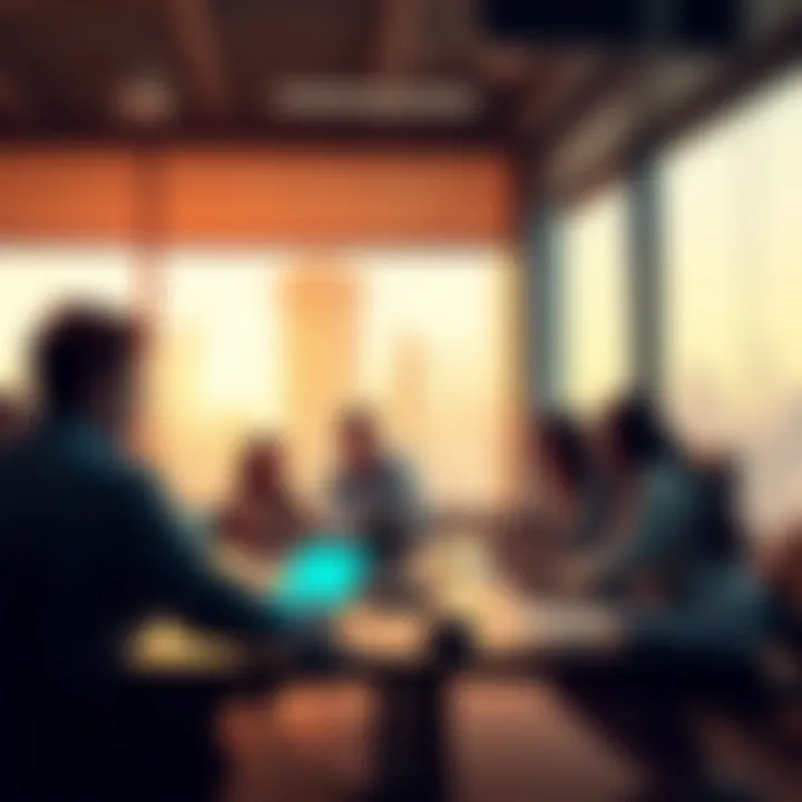 Employees engaging in a brainstorming session at Amazon's office