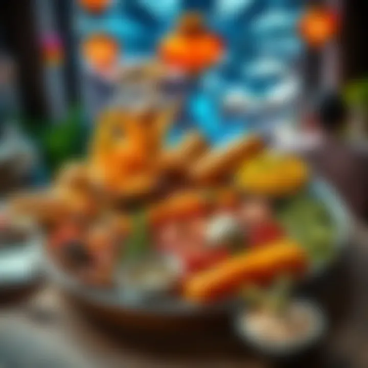 Traditional Arabian Culinary Platter Exquisite platter of traditional Arabian dishes