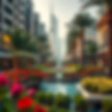 Landscaped Gardens of DIFC DIFC's landscaped gardens enhancing the urban environment.