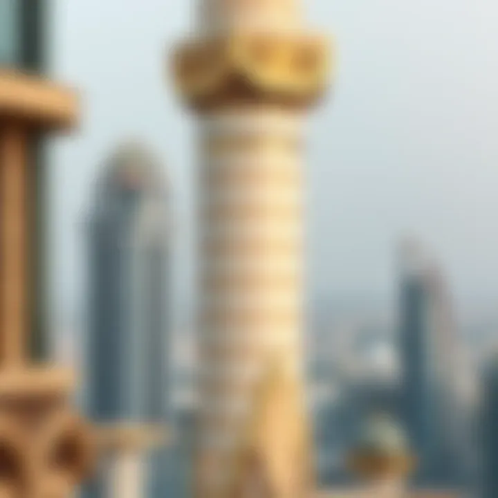 Architectural Details of Shami Tower Detail of Shami Tower's intricate design elements