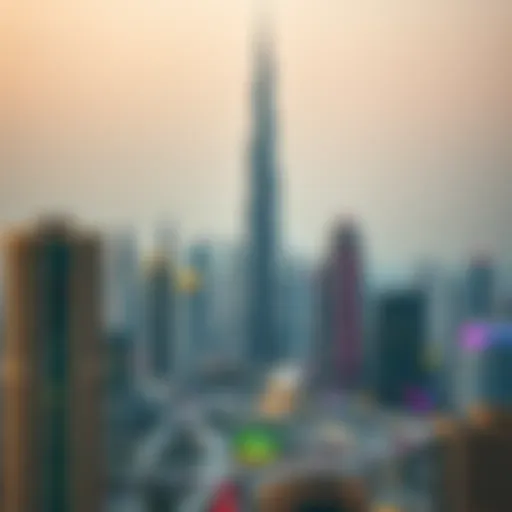 Lilian Tower Against Dubai Skyline Stunning view of Lilian Tower against the Dubai skyline