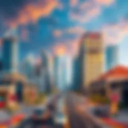 Stunning view of Arjan's skyline showcasing modern architecture