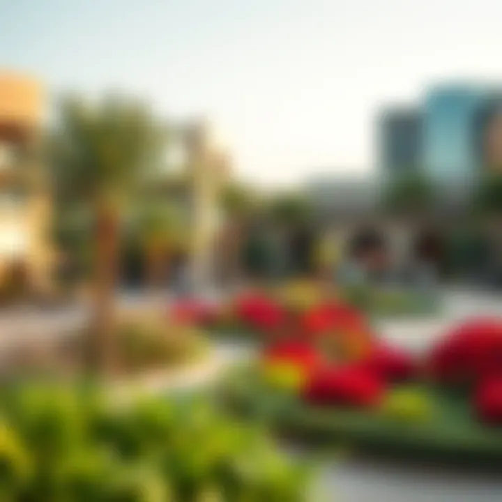 Vibrant landscaping and greenery that enhances community interaction