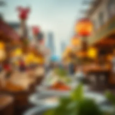 Diverse culinary offerings on display at Meadows Souk