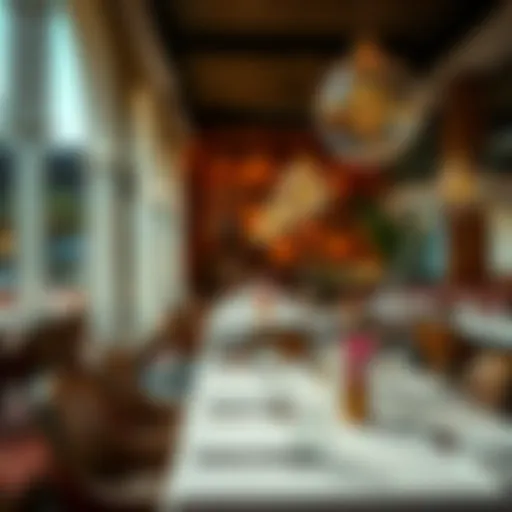 Elegant dining setup at a Meadows Souk restaurant