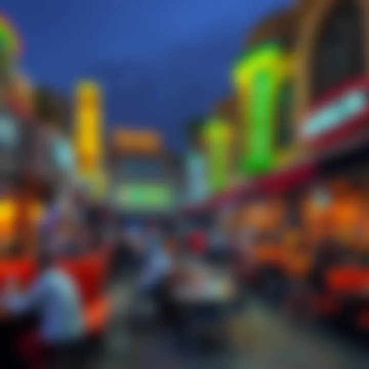 D3 Dubai Culinary Diversity A vibrant dining scene in D3 Dubai showcasing diverse culinary options