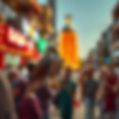 Cultural Celebrations Around Deira Falcon Community gathering celebrating the cultural significance of Deira Falcon