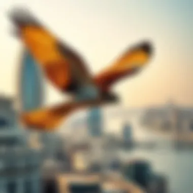 Deira Falcon Soaring Majestic view of Deira Falcon soaring against the skyline