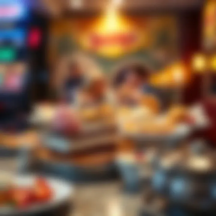 A vibrant display of Denny's dessert offerings.