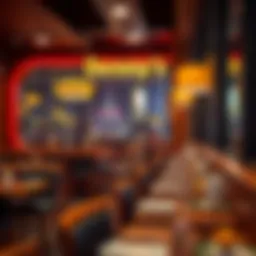 Interior view of Denny's showcasing the cozy dining area.