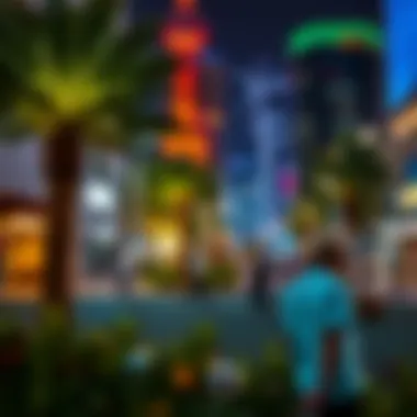 Recreational area with leisure activities in DIFC