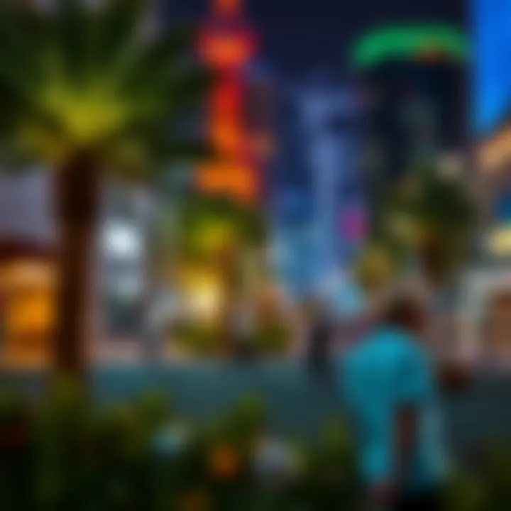 Recreational area with leisure activities in DIFC