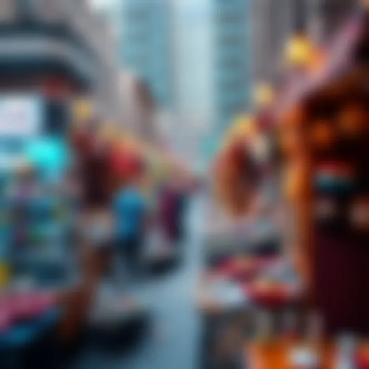 Vibrant local market showcasing artisan crafts