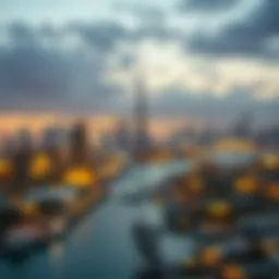 Panoramic view of Dubai Creek Harbour showcasing the skyline