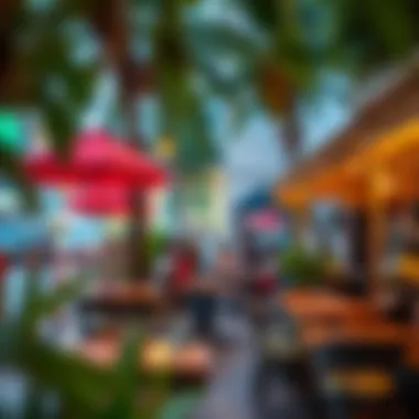 Café scene in a trendy residential area of Dubai