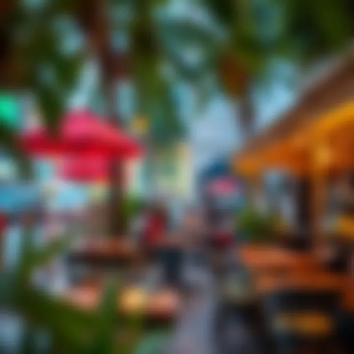 Café scene in a trendy residential area of Dubai