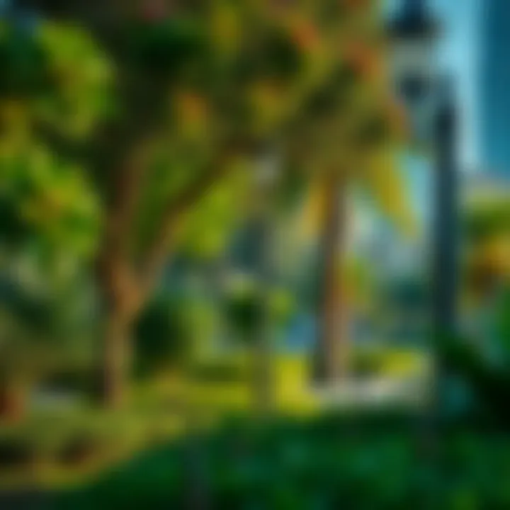 Lush Green Spaces in Dubai A serene green space in one of Dubai's neighborhoods