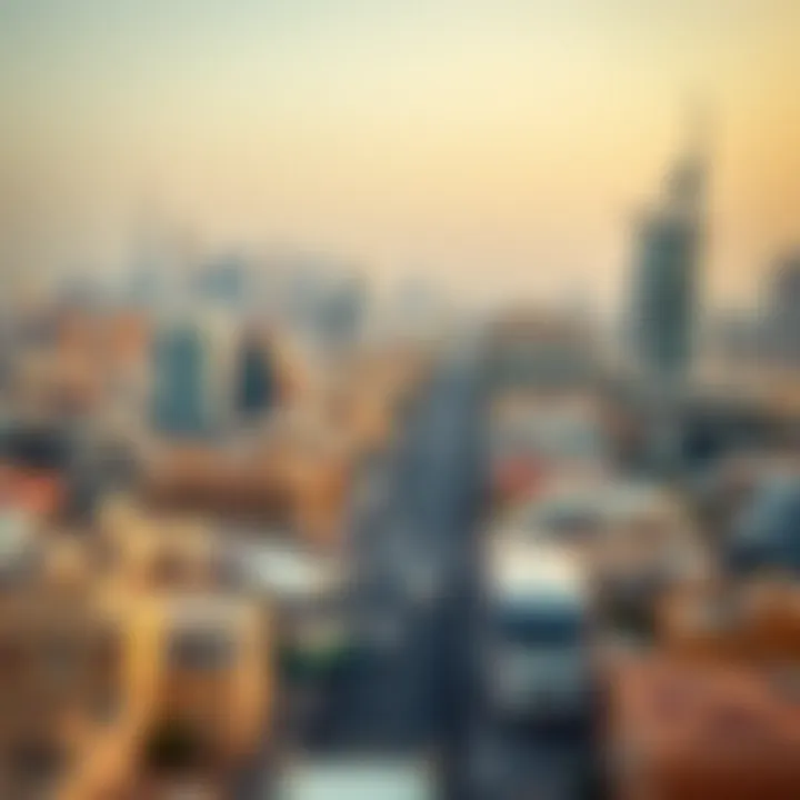 Dubai Skyline Overview A skyline view of Dubai's vibrant neighborhoods