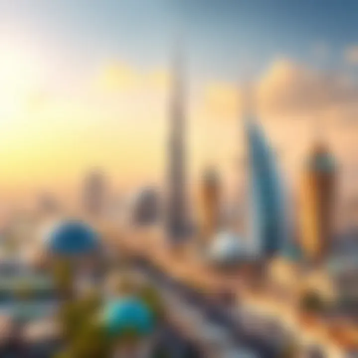 Iconic Landmarks of DubaiLand Iconic landmarks within DubaiLand highlighting architectural marvels