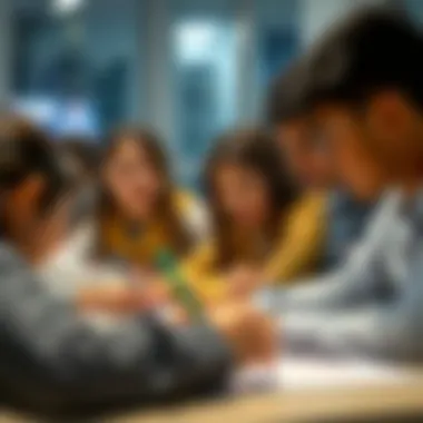 Students engaging in a collaborative learning activity reflecting innovative teaching methods.