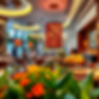 Dining area in Emirates Hills Mall with diverse culinary offerings