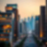 Modern Architectural Marvels of Garhoud Scenic view of Garhoud's skyline showcasing modern architecture