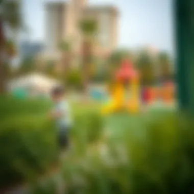 Children playing in a recreational area of Green Park