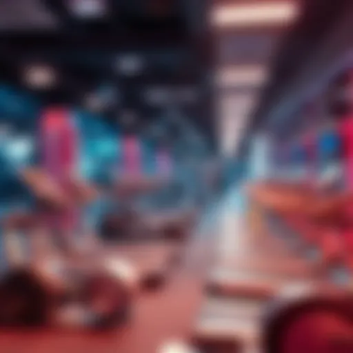 Modern Gym Equipment and Ambiance Spacious gym interior with modern equipment