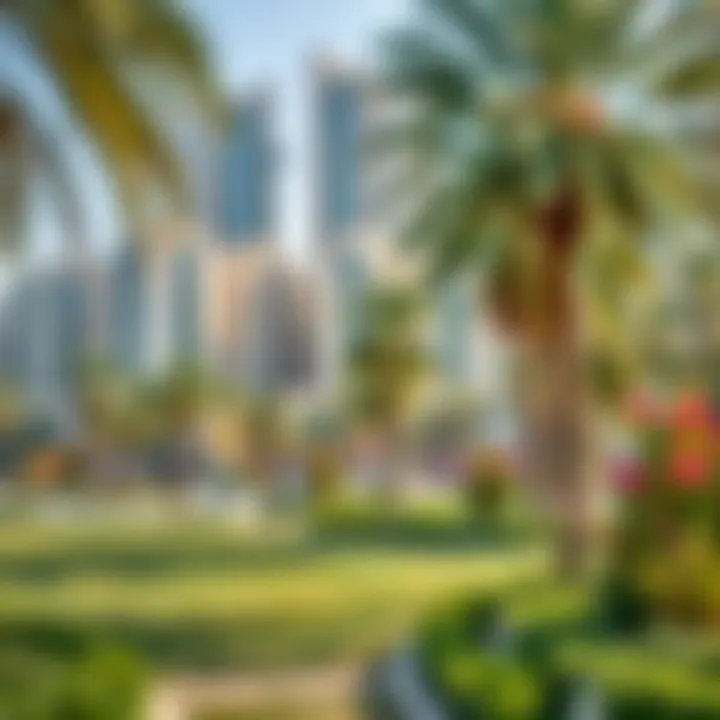 Lush greenery and landscaped parks in Jafiliya