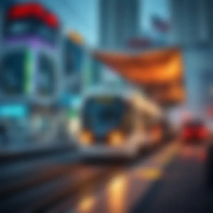 Tram Connectivity at JBR 1 Station Tram arriving at JBR 1 Station, symbolizing urban connectivity