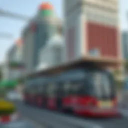 Exterior view of JBR 1 Tram Station showcasing its modern design